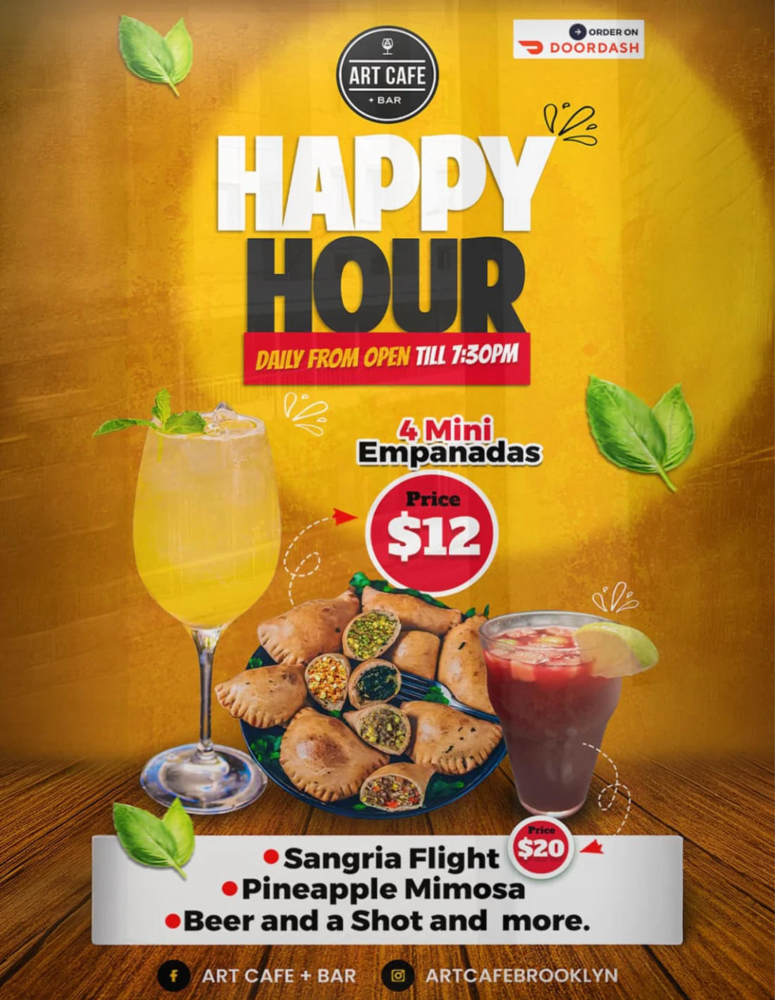 Art Café Happy Hour promotion