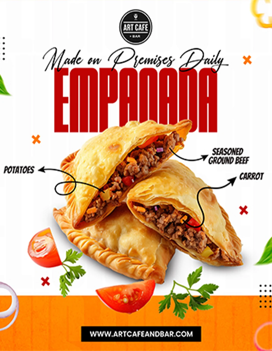 Art Café empanada feature