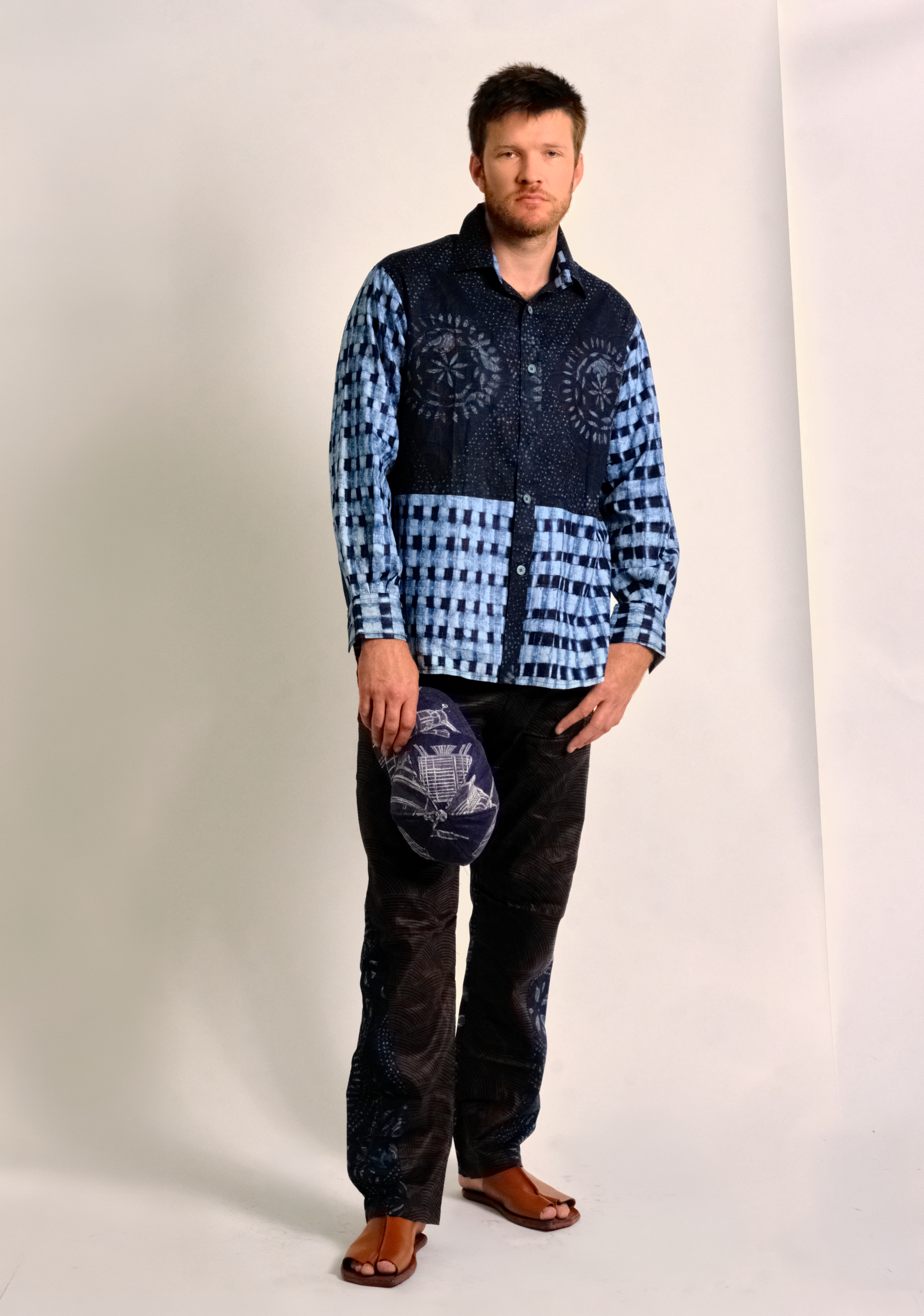 Blue Shirt & Two Pattern Pants 0001